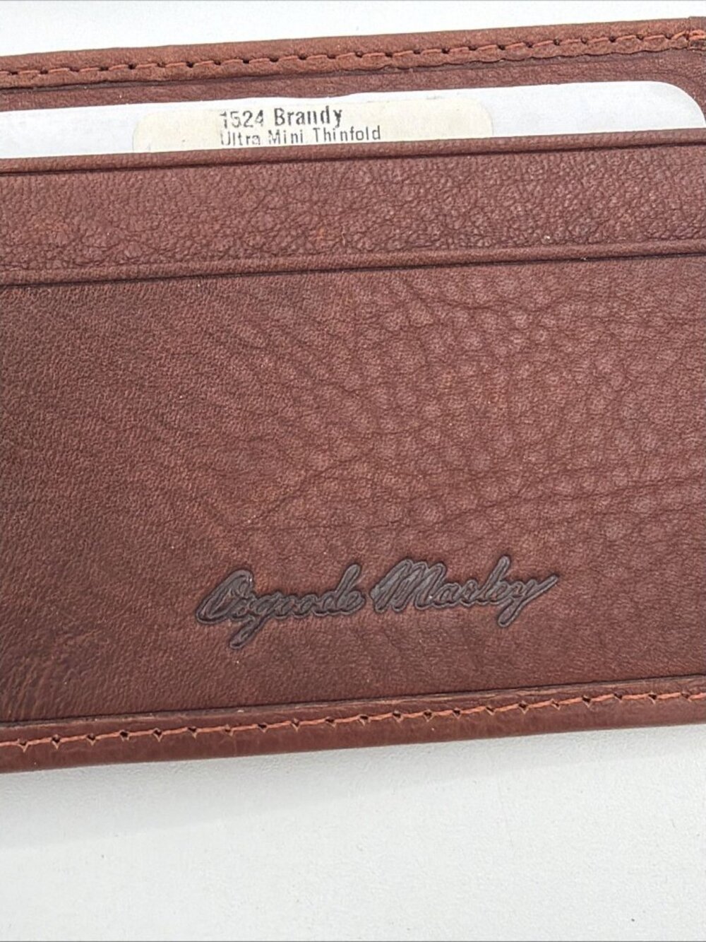 Osgoode Marley Ultra Mini Thinfold Leather Wallet - Brandy - Picture 3 of 10